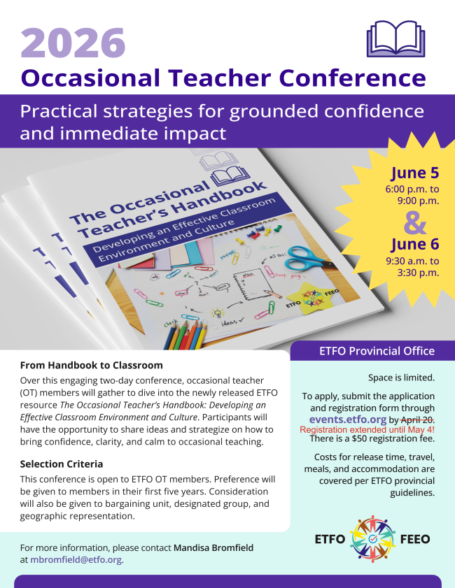 The OT Conference hosted by ETFO Provincial