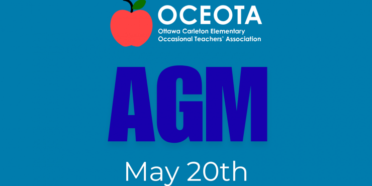 OCEOTA AGM – May 20th –  Call for Motions,  2nd VP Nominations
